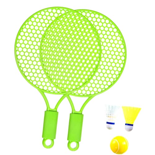 Aymzbd Tennisschläger für Kinder Badmintonschläger mit Und Federball Badmintonschläger Tennisschläger Set, Grün von Aymzbd