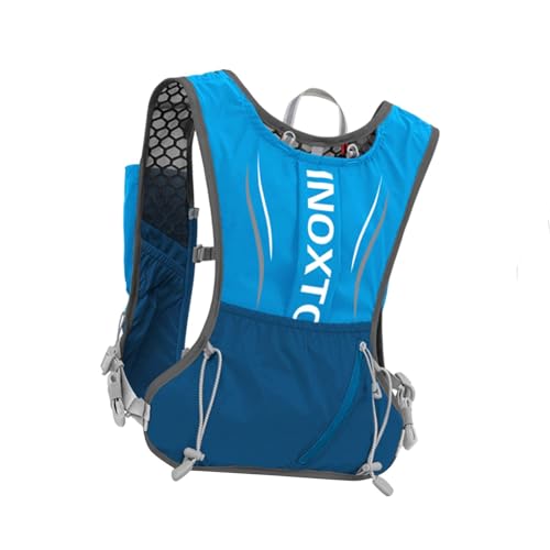 Aymzbd Trinkrucksack Trinkweste Verstellbar Leichte Laufausrüstung Läuferrucksack Laufweste Rucksack für Workout Radfahren , Blau von Aymzbd