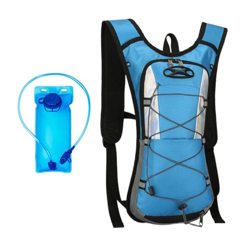Aymzbd Trinkrucksack für Wanderer mit 2 l Wasserblase, Wassertagesrucksack, Wasserrucksack für Bergsteigen, Laufen , Blau von Aymzbd