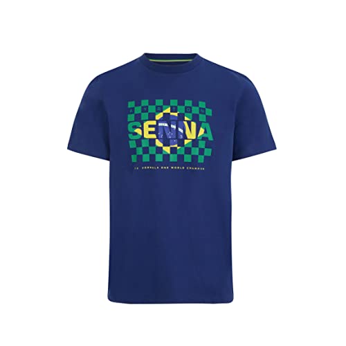 Ayrton Senna - Offizielle Merchandise Kollektion - Mens Flag Tee - Navy - Size XXL von Fuel For Fans