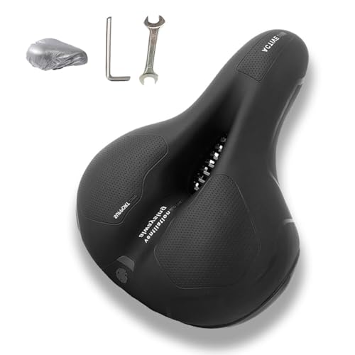 Cloud Comfort Max - Endlich Schmerzfrei Radfahren,Outdoor Cloud Comfort Pro 2.0 Hochwertiger Fahrradsattel mit Memory-Schaum, Stoßdämpfende Federkugeln, Atmungsaktiv & Ergonomisch (Schwarz) von Azarton