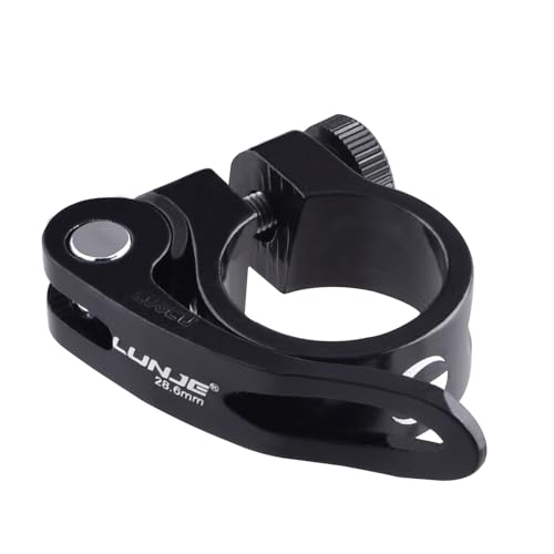 Azarxis Sattelklemme 28,6mm 31,8mm 34,9mm, Fahrrad Schnellspanner Sattelstützenklemme Sattelstütze für Fahrrad (01 Schwarz - Schnellspanner, 34,9mm) von Azarxis
