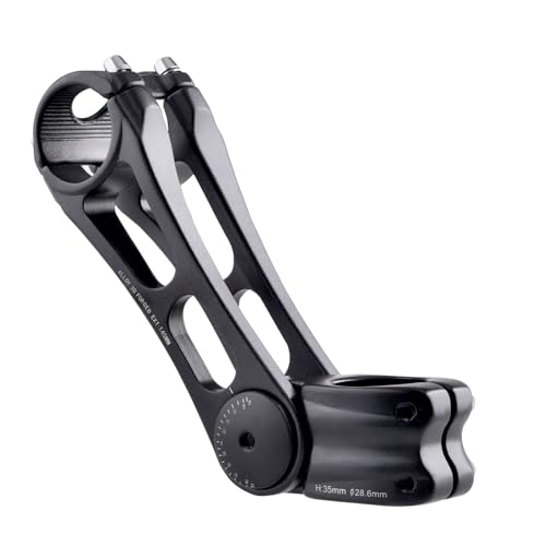 Azarxis Fahrrad Vorbau 25.4 31.8mm Einstellbar 85° - 90 110 145mm Aluminium Lenkervorbau für Rennrad, BMX, MTB (Schwarz - 31.8 x 145mm) von Azarxis