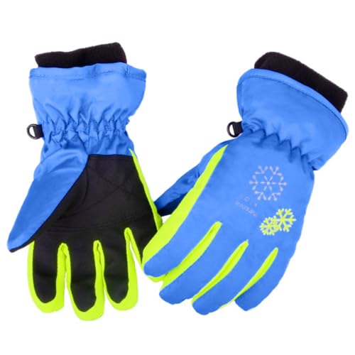 Azarxis Kinder Handschuhe Winter Ski Handschuhe für Kinder Mädchen Jungen Radfahren Skifahren Snowboarden (Blau, M (9-12 Jahre)) von Azarxis