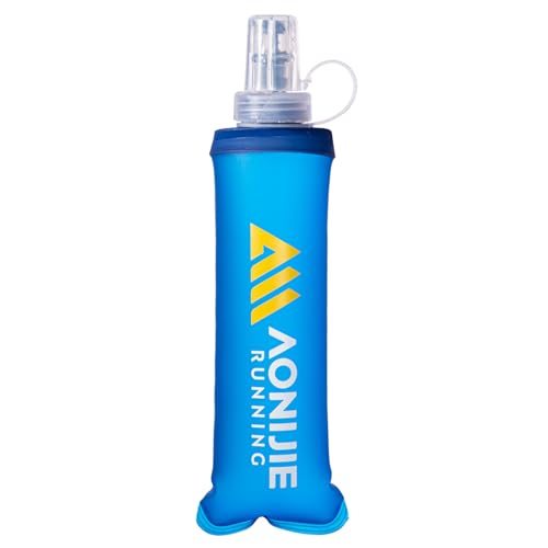 Azarxis TPU Faltbare Trinkflaschen BPA-Frei Soft Flask Auslaufsicher Wasserflasche Sportflasche für Trinkrucksack Wandern Joggen Camping Klettern (250ml - 1 Stück) von Azarxis