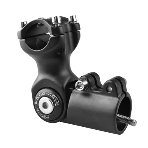 Azarxis Vorbau 0-90 Grad 25.4 31.8mm Einstellbare Lenkervorbau, Fahrradlenker für Mountainbike Rennrad BMX MTB (25.4 x 60mm) von Azarxis