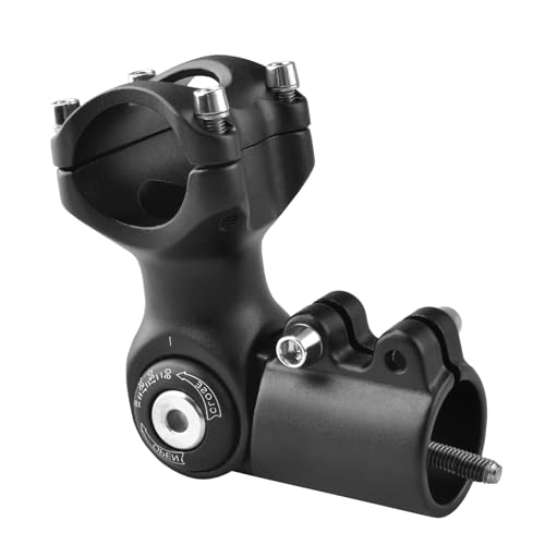 Azarxis Vorbau 0-90 Grad 25.4 31.8mm Einstellbare Lenkervorbau, Fahrradlenker für Mountainbike Rennrad BMX MTB (31.8 x 60mm) von Azarxis