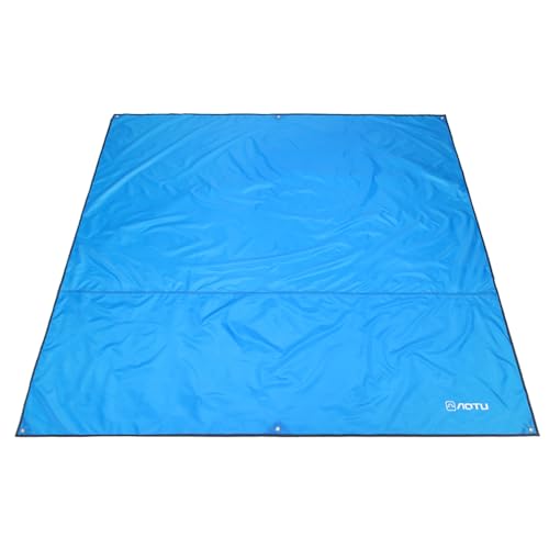 Azarxis wasserdichte Zeltplane,Tarp für Hängematte, Zeltteppich Vorzeltteppich Vorzeltboden für Ourdoor Camping Sandstrand (Blau, L - 2.4x2.2m) von Azarxis