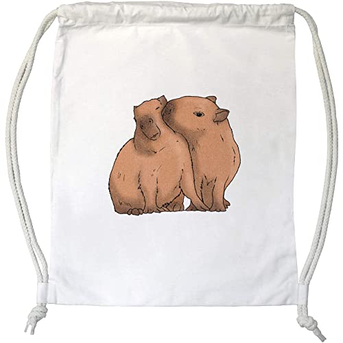 'Capybara küssen' Kordelzug/Sporttasche (DB00031192) von Azeeda