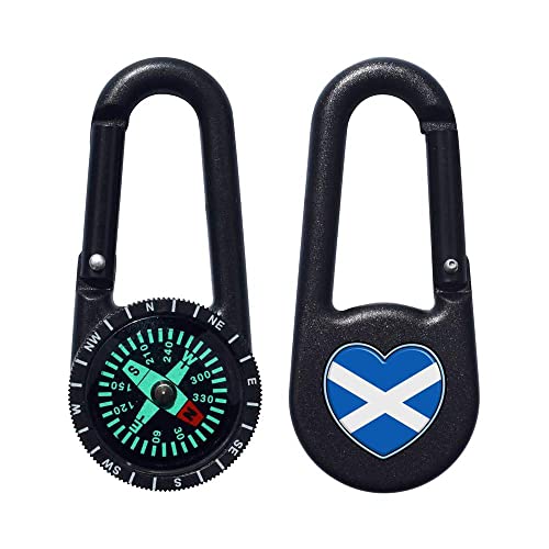 'Schottland-Flaggen-Herz' Kompass-Schlüsselring (KC00024941) von Azeeda