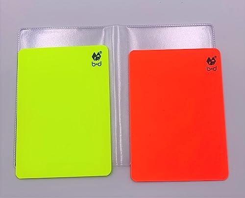 B+D Gelbe und Rote Karten - Disziplinar Karten Set FIFA Maß von B+D