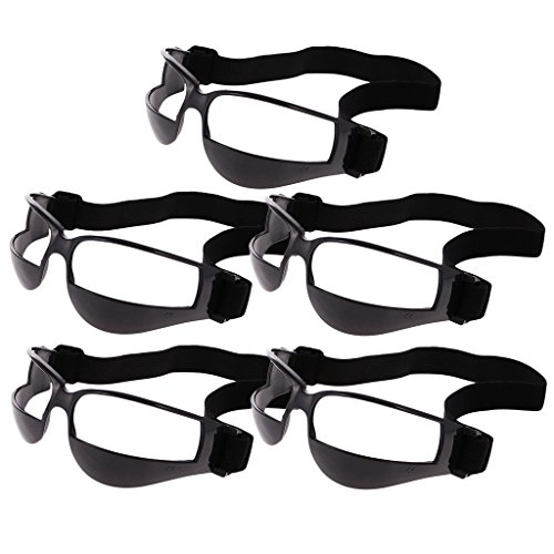 B Baosity 5er Set Basketball Dribble Brillen Sport Dribbelbrille Eyewear für Trainingshilfe - 5pcs Schwarz von B Baosity
