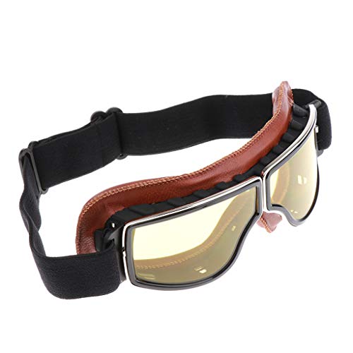B Baosity Retro Motorradbrille Bikerbrille Fliegerbrille Pilotenbrille Moto Brille von B Baosity
