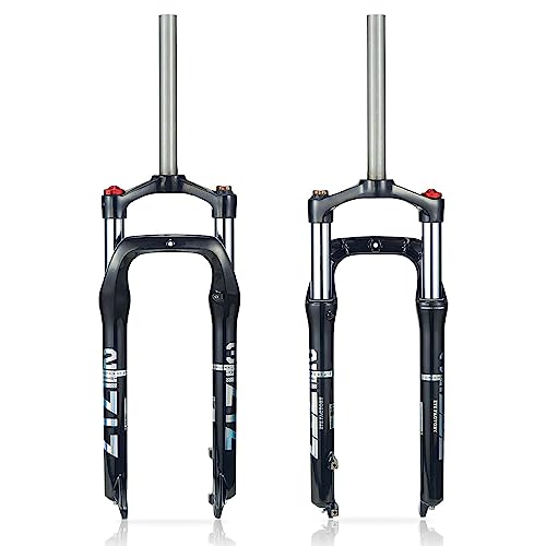 B Bolany MTB Front Fork 26 Inch Ultralight Aluminum Alloy Mountain Bike Suspension Air Pressure Bicycle Pneumatic Shock Absorber Front Fork 4.0 Tire Silver von B Bolany