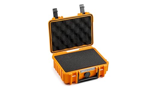 B&W Transportkoffer Outdoor - Typ 1000 Orange - mit Würfelschaum - wasserdicht nach IP67 Zertifizierung, staubdicht, bruchsicher und unverwüstlich von B&W International
