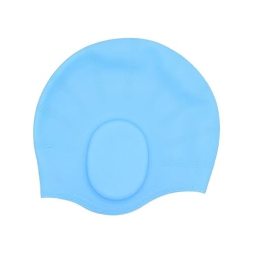 Gehörschutz-Badekappe for Erwachsene, Badekappe in Übergröße, Unisex, Nicht erwürgende Badekappe (Color : Sky-Blue) von BADALO