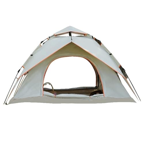 Mehrpersonen-Campingzelt, Outdoor-Zelt, einfach aufzubauende Markise, geeignet for Camping, Strand, Rucksackreisen, Wandern (Color : Cloud Gray, Size : for 3-4 People) von BADALO