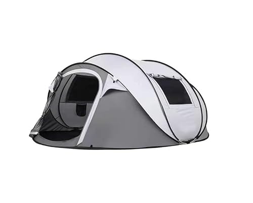 Mehrpersonen-Campingzelt, Outdoor-Zelt, einfach aufzubauende Markise, geeignet for Camping, Strand, Rucksackreisen, Wandern (Color : Grey, Size : for 5-8 Persons) von BADALO