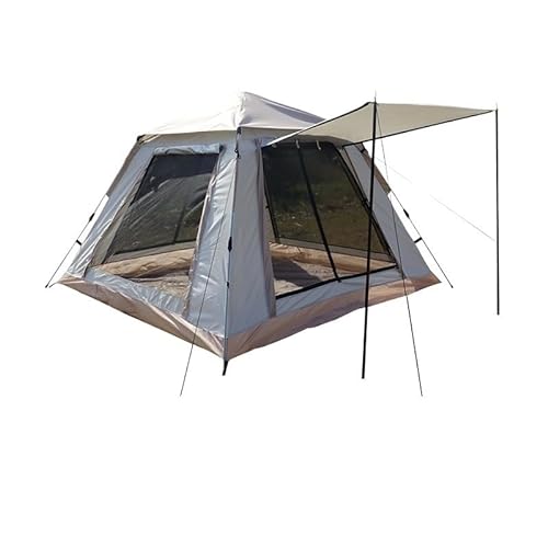 Mehrpersonen-Campingzelt, Outdoor-Zelt, einfach aufzubauende Markise, geeignet for Camping, Strand, Rucksackreisen, Wandern (Color : Grey Large, Size : for 2-8 People) von BADALO