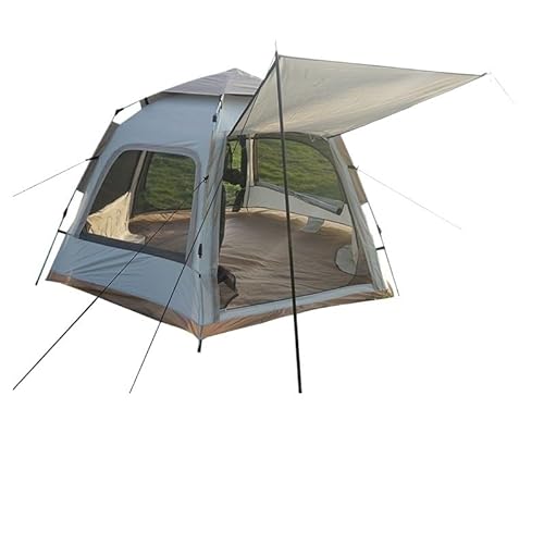 Mehrpersonen-Campingzelt, Outdoor-Zelt, einfach aufzubauende Markise, geeignet for Camping, Strand, Rucksackreisen, Wandern (Color : Grey Large, Size : for 5-8 People) von BADALO
