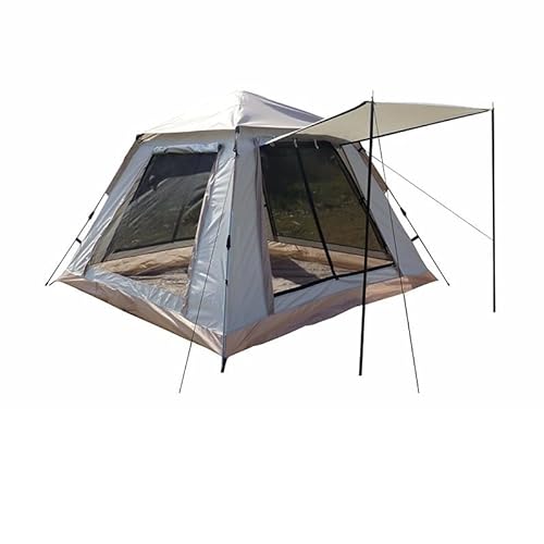 Mehrpersonen-Campingzelt, Outdoor-Zelt, einfach aufzubauende Markise, geeignet for Camping, Strand, Rucksackreisen, Wandern (Color : Grey Small, Size : for 2-8 People) von BADALO
