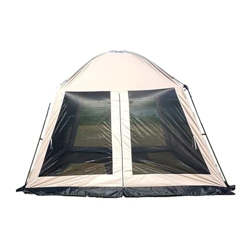 Mehrpersonen-Campingzelt, Outdoor-Zelt, einfach aufzubauende Markise, geeignet for Camping, Strand, Rucksackreisen, Wandern (Color : Khaki, Size : Pergola) von BADALO