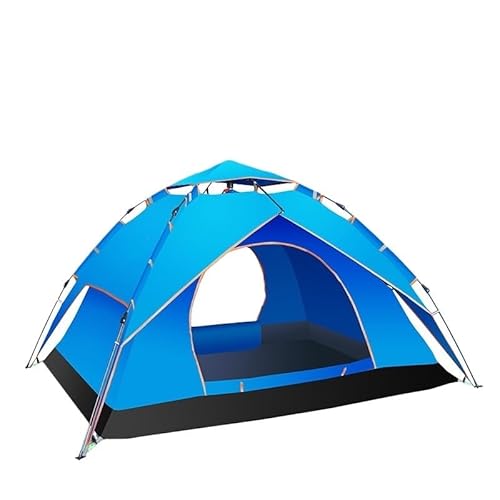 Mehrpersonen-Campingzelt, Outdoor-Zelt, einfach aufzubauende Markise, geeignet for Camping, Strand, Rucksackreisen, Wandern (Color : Sky Blue, Size : for 3-4 People) von BADALO