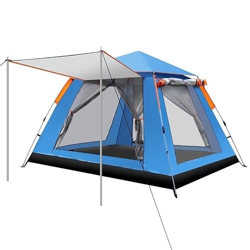 Mehrpersonen-Campingzelt, Outdoor-Zelt, einfach aufzubauende Markise, geeignet for Camping, Strand, Rucksackreisen, Wandern (Color : Sky-Blue, Size : for 3-4 People) von BADALO