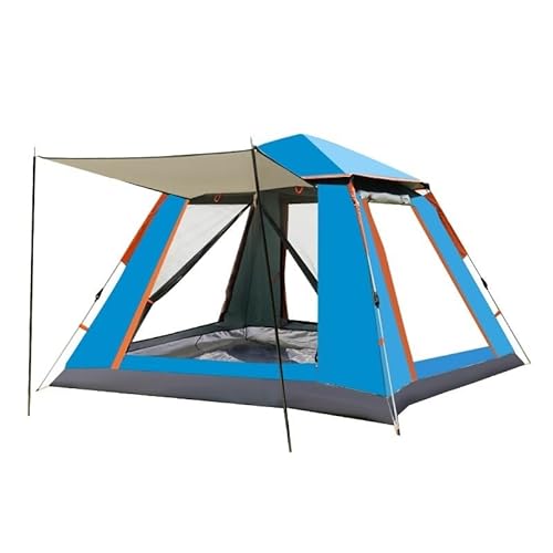 Mehrpersonen-Campingzelt, Outdoor-Zelt, einfach aufzubauende Markise, geeignet for Camping, Strand, Rucksackreisen, Wandern (Color : Sky Blue, Size : for 4-6 People) von BADALO