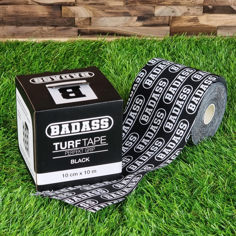 12 x BADASS Turf Tape 10cm x 10m, schwarz 1 Rolle von BADASS FOOTBALL