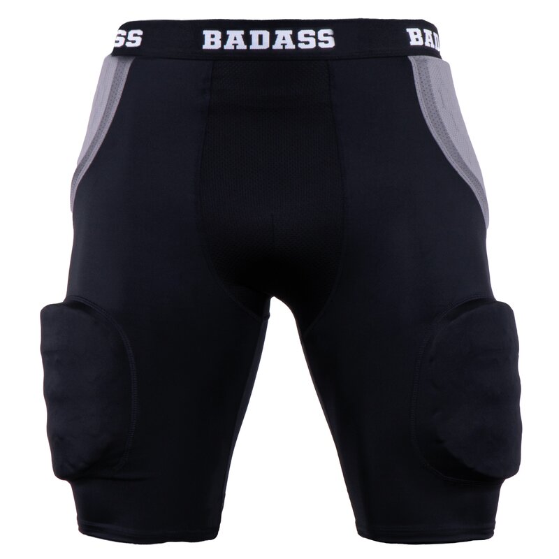 BADASS Power 5-Pad Unterhose - schwarz/grau Gr. 2XL von BADASS FOOTBALL