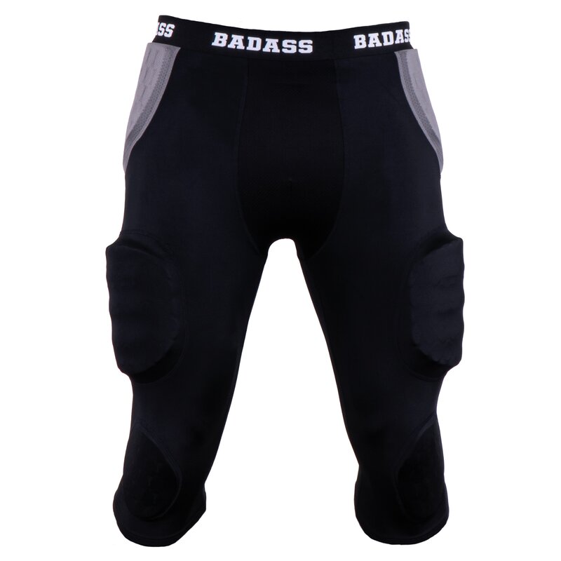 BADASS Power 7-Pad Girdle, gepolsterte Unterhose - schwarz/grau Gr. XL von BADASS FOOTBALL