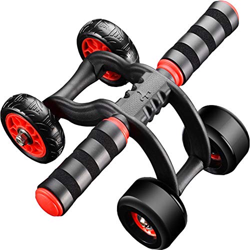 BAIAA Mute Exercise Wheel Abdominal Roller, Krafttrainingsgeräte mit Mitgeliefertem Knieschoner und Schaumstoffgriff für Ab Training, Heim und Fitnessstudio für Core Workout von BAIAA