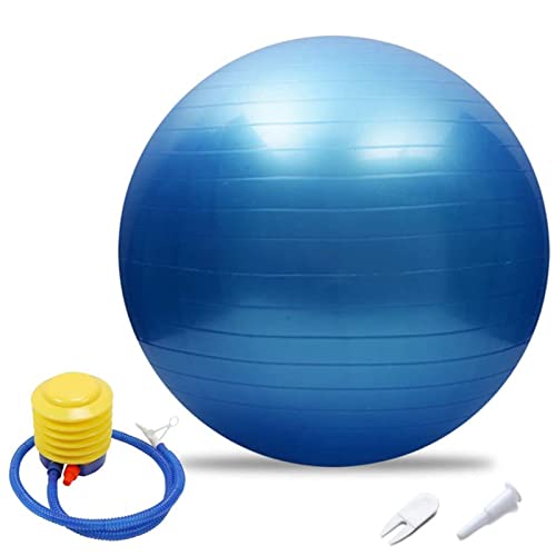 Gymnastikball Yoga Pilates Ball, 45-95cm Balance, Stabilität, Training Physiotherapie Geburtsball Für Yoga, Anti-Burst Gymnastikball, Fitnessstudio, Hausgeschenk Luftpumpe (Blue,95cm/37.40in) von BAIAA
