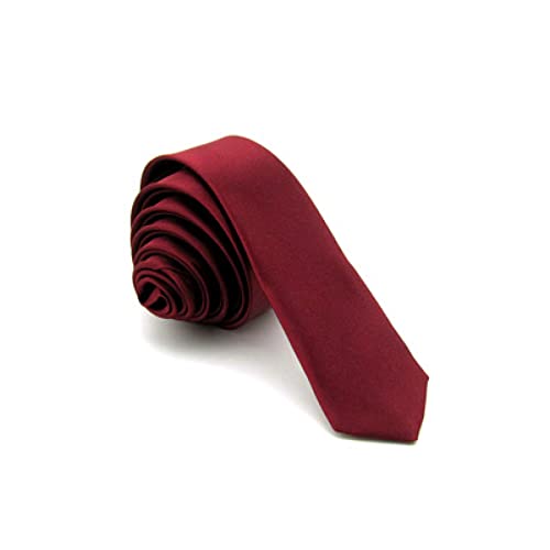 BAJIE Herren Krawatte Super Slim Krawatte 3Cm(Schwarz 3.5Cm) Satin Rot Gelb Schwarz Feste Krawatten Handgemachte Mode Männer Skinny Schmale Krawatte Für Mi von BAJIE