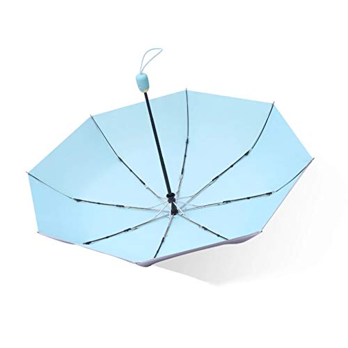 BAJIE Klappschirm Tragbarer Sonnenschirm Automatischer Regenschirm Regen Frauen Dreifach Faltbarer Silberkleber Sonnenschutz Regenschirm Uv Klar Frauen Sonnenschirm Geschenk von BAJIE
