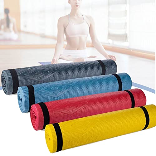 Bakaji Rutschfeste Yogamatte, 175 x 60 cm, hohe Dichte, Matte für Training, Fitness, Aerobic, Fitnessstudio, Gymnastik, mit Schultergurt von BAKAJI