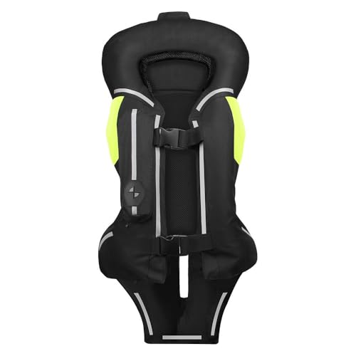 Reflektierende Airbag Weste für Motocross Fahrrad Reiten, Schutzkleidung Faltbarer Radweste, Racing Airbag Weste, Rücken Mit Schutzplatte Auf Dem Vier Jahreszeiten Unisex H,S von BALAMLB