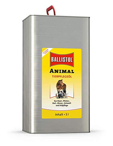 BALLISTOL 26530 ANIMAL Tierpflege-Öl 5L – Huf-, Schweif- und Fell-Pflege für Hund, Katze, Pferd, Hof- & Haustiere von BALLISTOL