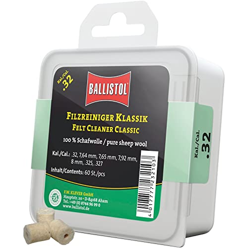 BALLISTOL 23210 Filzreiniger Klassik - Laufreiniger für Gewehr Kal. .32 - 60 Stück von BALLISTOL