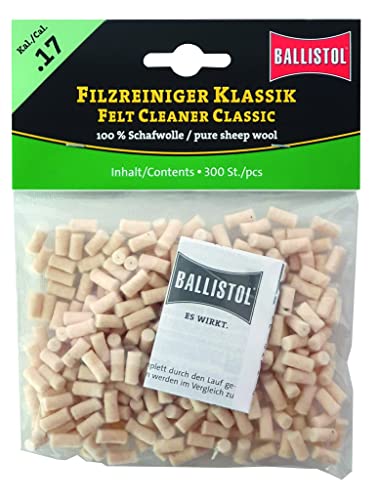 Ballistol Unisex – Erwachsene 23189 Filzreiniger, neutral, Kaliber .17/4,5 mm-300 Stück von BALLISTOL
