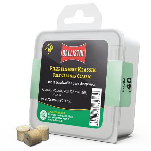 BALLISTOL Unisex – Erwachsene 23226 Filzreiniger, neutral, Kaliber .40-60 Stück von BALLISTOL