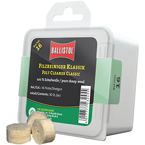 BALLISTOL 23245 Filzreiniger Klassik - Laufreiniger für Gewehr Kal.16-30 Stück von BALLISTOL