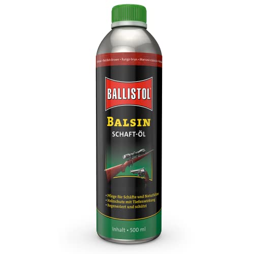BALLISTOL 23070 Balsin Schaft-Öl rotbraun 500ml Flasche - Holzschutz gegen Regen, Nässe, Fäulnis und Schimmel von BALLISTOL