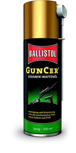 BALLISTOL Unisex – Erwachsene Waffenpflege Guncer Waffenöl Spray Aerosoldose, Schwarz, 6 Stück von BALLISTOL