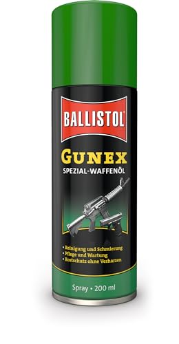 BALLISTOL Unisex – Erwachsene Waffenpflege Gunex Waffenöl Spray Aerosoldose, Keine Farbe, 6 Stück von BALLISTOL