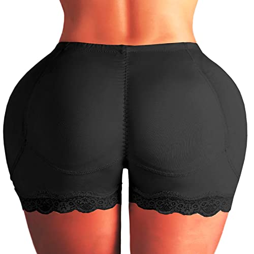 BANLUX Damen Po Push Up Unterhose - Fashion Fake Ass Hip Enhancer Butt Lifter Damen Kleid Sexy Unterwäsche Body Shapers Control Panties Hip Pad Shaper Shapewear,Schwarz,M von BANLUX