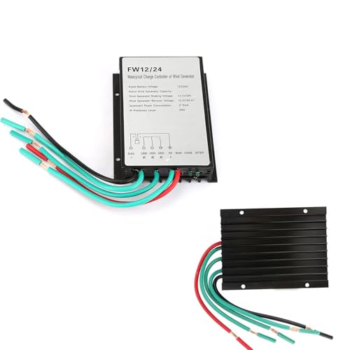 BAOJUHUIKANG 24V, IP67 wasserdichtes Windturbineladegerät 5000W DC 12V/24V für Windturbinen-Generatorladegeräte, geeignet für Home Camping von BAOJUHUIKANG