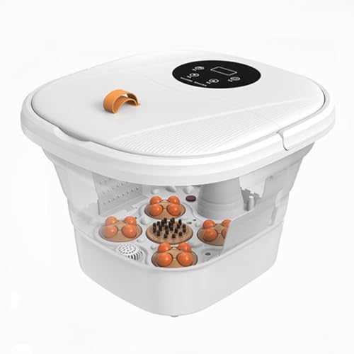 BAOJUHUIKANG Kleine und kompakte Fußbadmaschine Klappbare Fußbadewanne Einfach zu verstauende Smart-Touch-Steuerung rundum mit Komfortfernbedienung von BAOJUHUIKANG