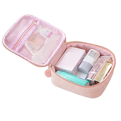 BAOK Kawaii Plüsch-Kosmetiktasche | niedliche Hasen-Form Make-up-Taschen | Reißverschluss Geldbörse Geburtstagsgeschenk für Mädchen, beste Freunde, Schwestern, Töchter von BAOK